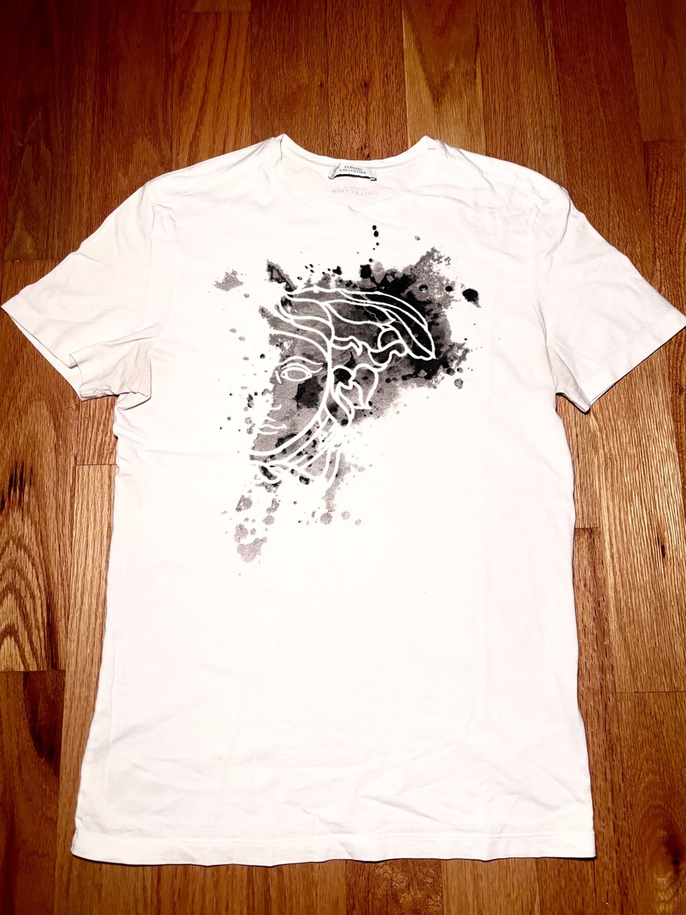 Versace Medusa Splatter Logo Tshirt